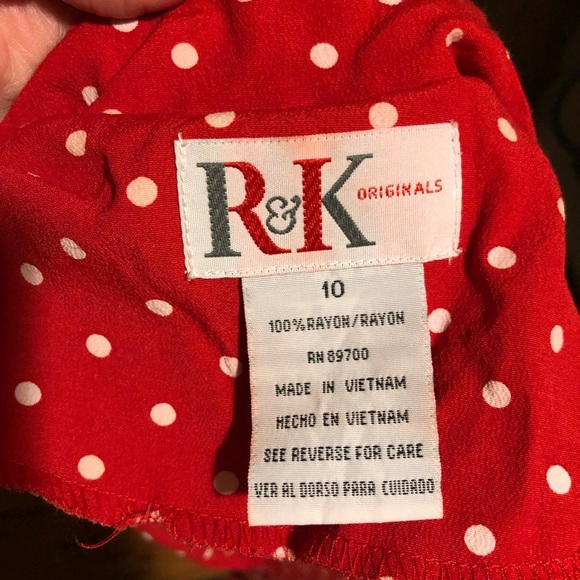Vintage R&K Originals Red Polka Dot Dress - Picture 4 of 5